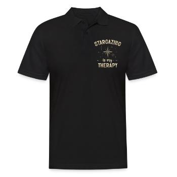 Astrophotography, Astronomy, Stargazing - Men's Polo Shirt - black - Front - Kai (181cm)
