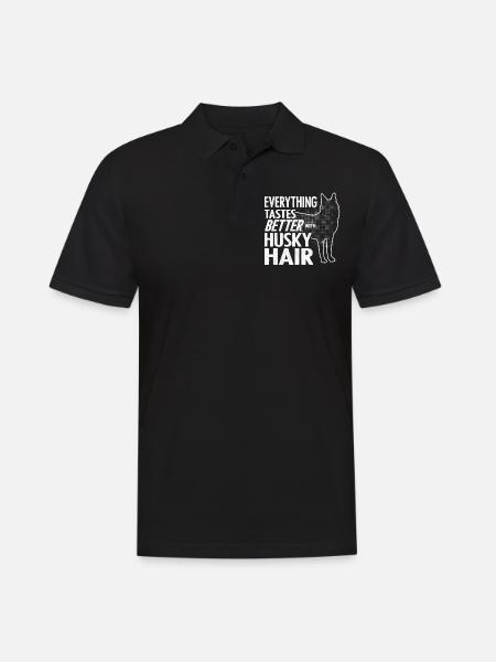 Sibirischer Husky - Männer Poloshirt - Schwarz