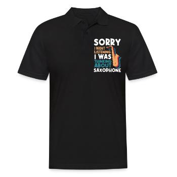 Saxophonist, Saxophone, Sound, Smooth Jazz - Men's Polo Shirt - black - Front - Kai (181cm)