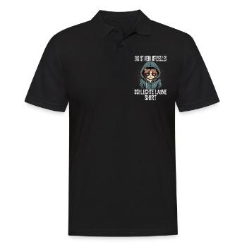 Lustiger Spruch Katze Sarkasmus Schlechte Laune - Männer Poloshirt - Schwarz - Vorne - Kai (181cm)