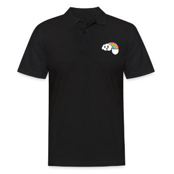 Funny Rainbow Bag Kawaii Cute Cloud - Men's Polo Shirt - black - Front - Kai (181cm)