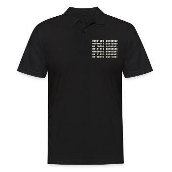 Ich Spreche Binär Code Lustiges Informatiker Coder - Männer Poloshirt - Schwarz - Vorne - Kai (181cm)