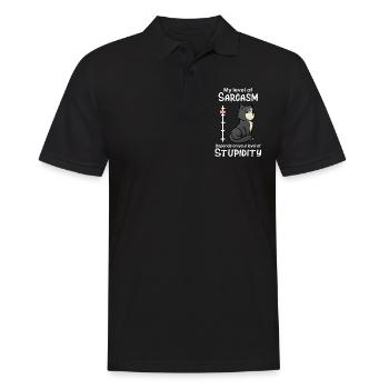 Funny Cat Sarcasm Cat Lover Humor - Men's Polo Shirt - black - Front - Kai (181cm)