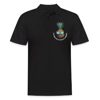 Pineapple Pineapple Cool Sunglasses Gift - Men's Polo Shirt - black - Front - Kai (181cm)