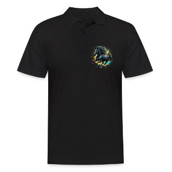 Horse - Men's Polo Shirt - black - Front - Kai (181cm)