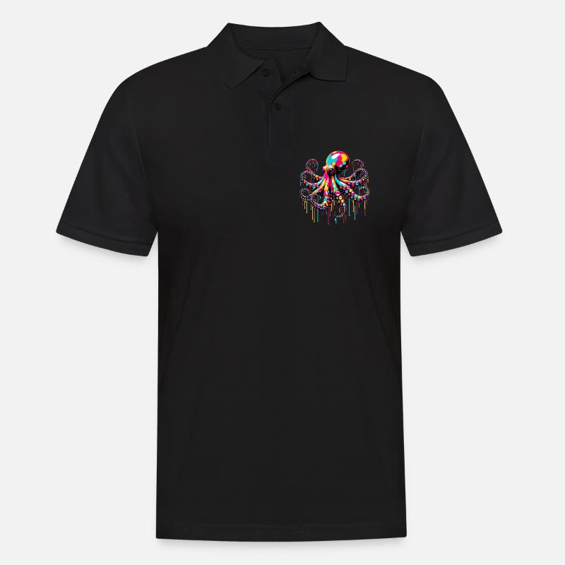Pieuvre - Polo Homme - noir