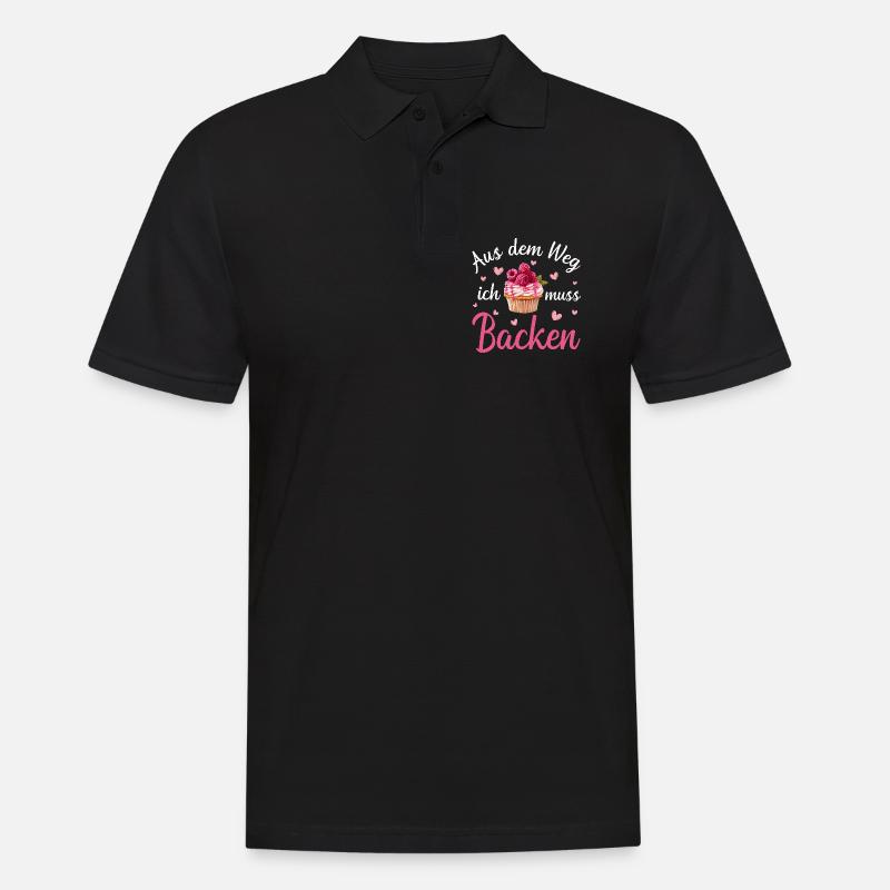 Backen Bäcker Bäckerin - Männer Poloshirt - Schwarz
