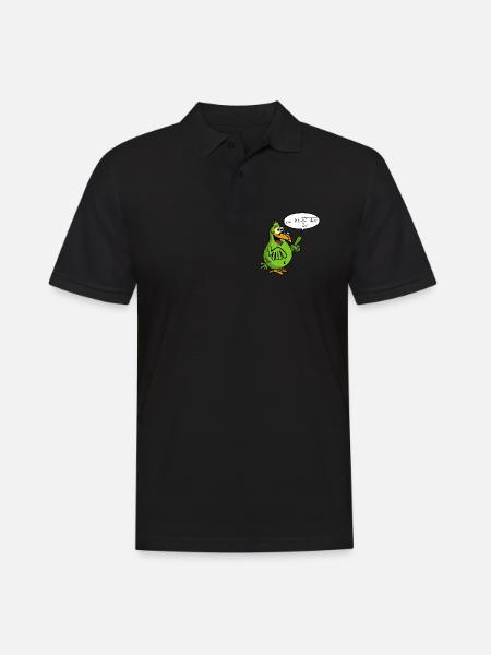 Intelligenter Vogel - Männer Poloshirt - Schwarz