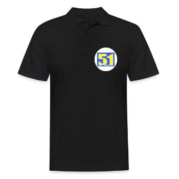 Logo emblématique de La Marne en couleurs vives - Polo Homme - noir - Devant - Kai (181cm)