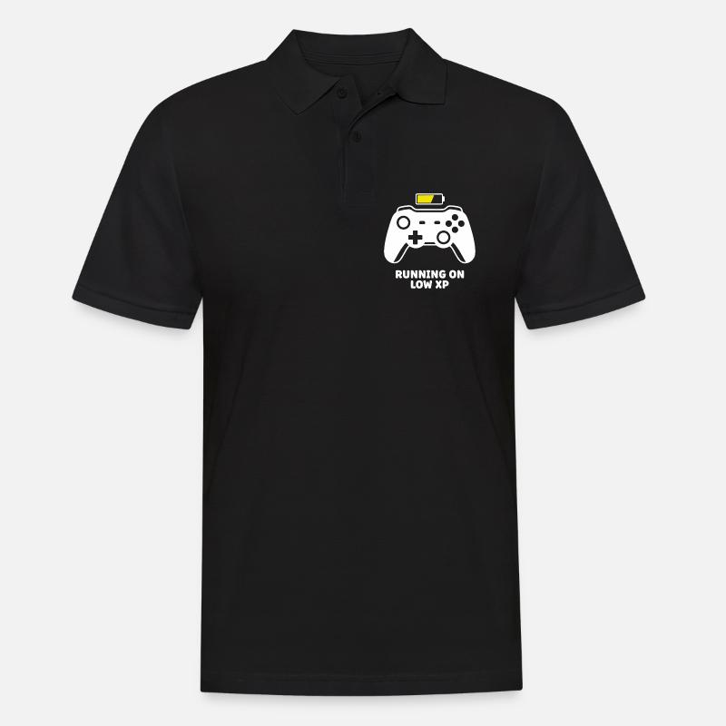 Running on Low XP Controller - Männer Poloshirt - Schwarz