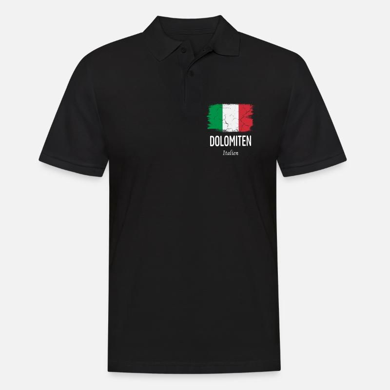 Dolomiten - Männer Poloshirt - Schwarz