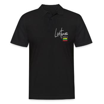 Lithuanian roots, I love Lithuania - Men's Polo Shirt - black - Front - Kai (181cm)