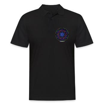 Fractal Evolution Experience Kaleidoskop Mandala - Männer Poloshirt - Schwarz - Vorne - Kai (181cm)