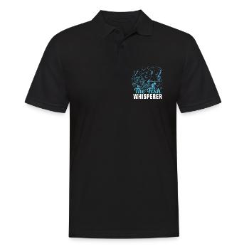 The Fish Whisperer – Funny Angler Saying - Men's Polo Shirt - black - Front - Kai (181cm)