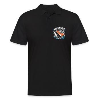 Hoffnung aus der Tiefe - Männer Poloshirt - Schwarz - Vorne - Kai (181cm)