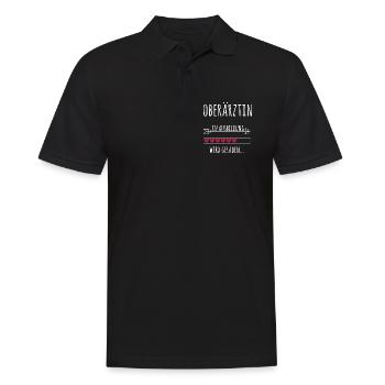 Oberärztin Ausbildung Medizinstudium Ärztin - Männer Poloshirt - Schwarz - Vorne - Kai (181cm)