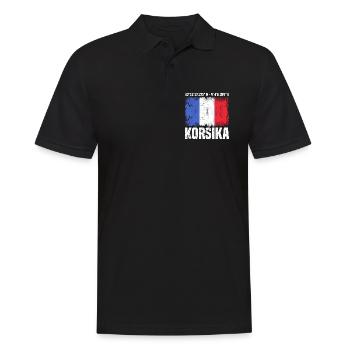 Korsika Reise - Männer Poloshirt - Schwarz - Vorne - Kai (181cm)