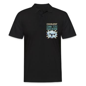 Shih Tzu Papa Propriétaire Propriétaire De Chien Cadeau - Polo Homme - noir - Devant - Kai (181cm)