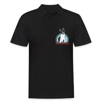 Boston Terrier Dad | Hunde Hundebesitzer Geschenk - Männer Poloshirt - Schwarz - Vorne - Kai (181cm)