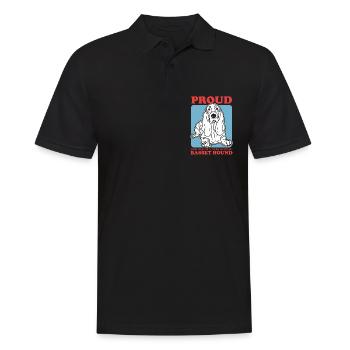 Basset Hound Papa Chien Papa Chien Propriétaire Cadeau - Polo Homme - noir - Devant - Kai (181cm)