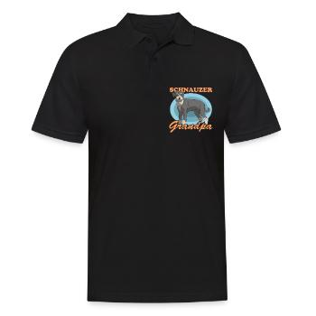 Schnauzer Grand-père Chien Propriétaire de chien Cadeau - Polo Homme - noir - Devant - Kai (181cm)