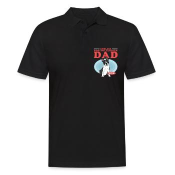 Boston Terrier Dad Hunde Hundebesitzer Geschenk - Männer Poloshirt - Schwarz - Vorne - Kai (181cm)