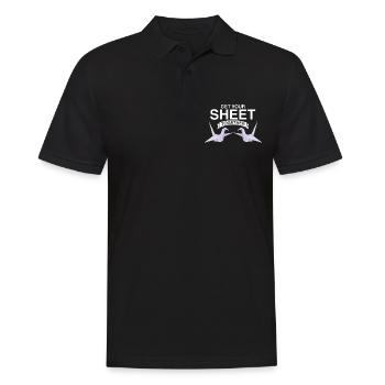 Conception d'origami Kirigami coloré - Polo Homme - noir - Devant - Kai (181cm)