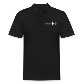 Fisch - Männer Poloshirt - Schwarz - Vorne - Kai (181cm)