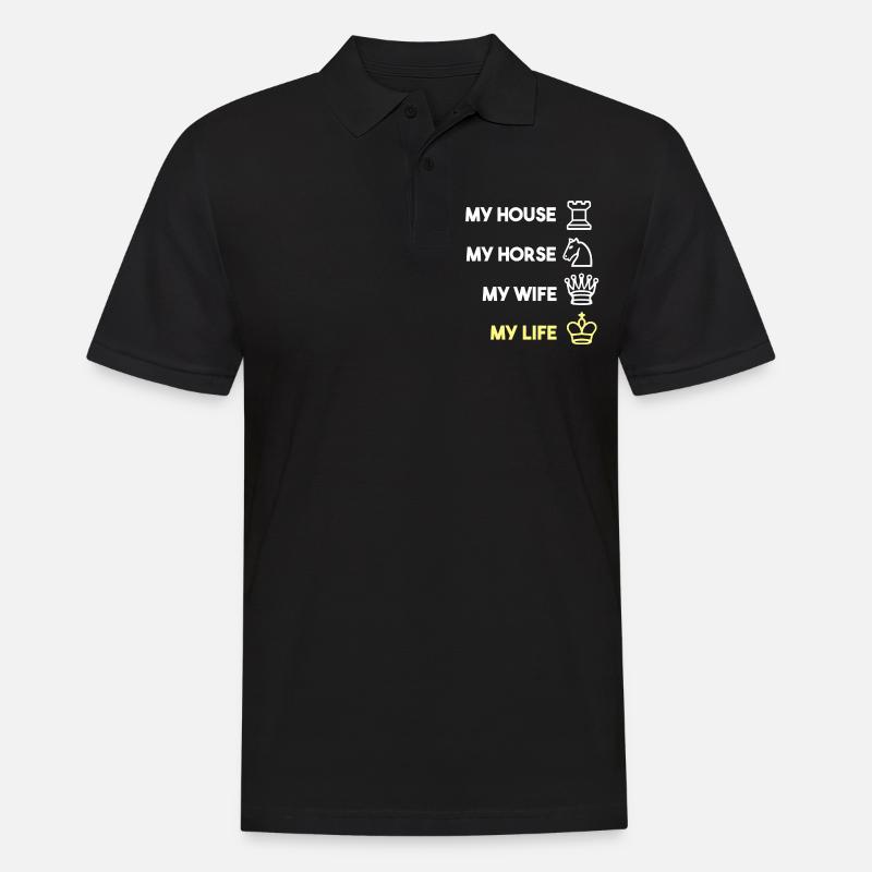 Chess chessboard game - Men's Polo Shirt - black
