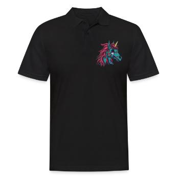 Zombiecorn Zombie Licorne Gothique Gothique Halloween - Polo Homme - noir - Devant - Kai (181cm)