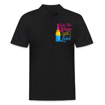 Dans le vin pas l’étiquette Lgbt Pansexual Pride - Polo Homme - noir - Devant - Kai (181cm)