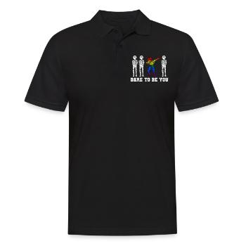 Dabbing Mummy LGBTQ Gay Lesbian Trans Pride - Men's Polo Shirt - black - Front - Kai (181cm)