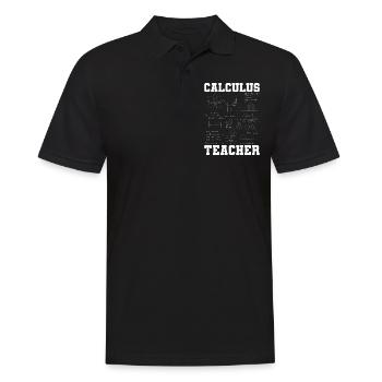 Funny calculus-teacher-mathematics-joke-fun-math - Men's Polo Shirt - black - Front - Kai (181cm)