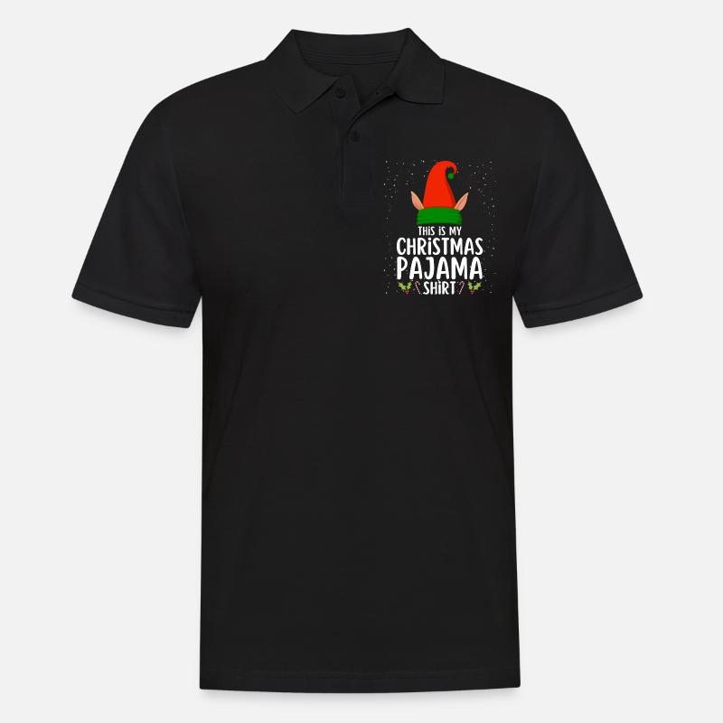 Pyjama de Noël Pyjama Chemise de nuit - Polo Homme - noir