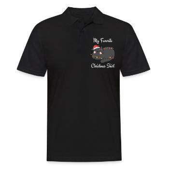 Ma chemise de Noël préférée - Polo Homme - noir - Devant - Kai (181cm)