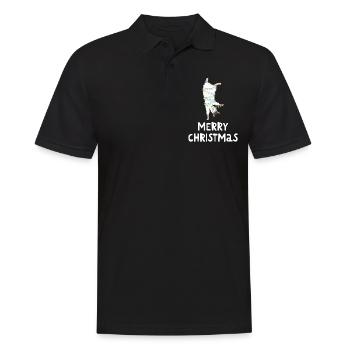 Joyeux Noël Drôle de Chemise de Noël - Polo Homme - noir - Devant - Kai (181cm)