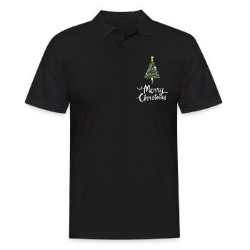 Joyeux Noël Drôle de Chemise de Noël - Polo Homme - noir - Devant - Kai (181cm)