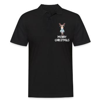 Joyeux Noël Drôle de Chemise de Noël - Polo Homme - noir - Devant - Kai (181cm)