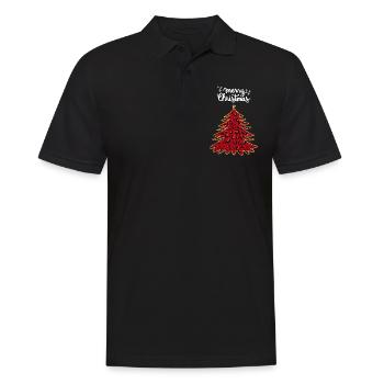 Joyeux Noël Drôle de Chemise de Noël - Polo Homme - noir - Devant - Kai (181cm)