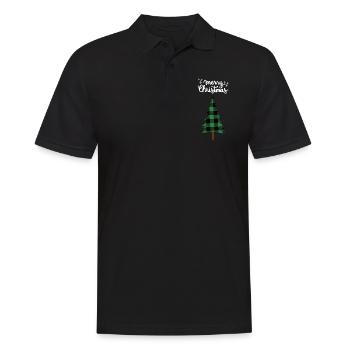 Joyeux Noël Drôle de Chemise de Noël - Polo Homme - noir - Devant - Kai (181cm)