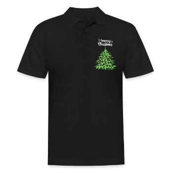 Joyeux Noël Drôle de Chemise de Noël - Polo Homme - noir - Devant - Kai (181cm)