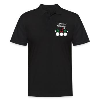 Joyeux Noël Drôle de Chemise de Noël - Polo Homme - noir - Devant - Kai (181cm)