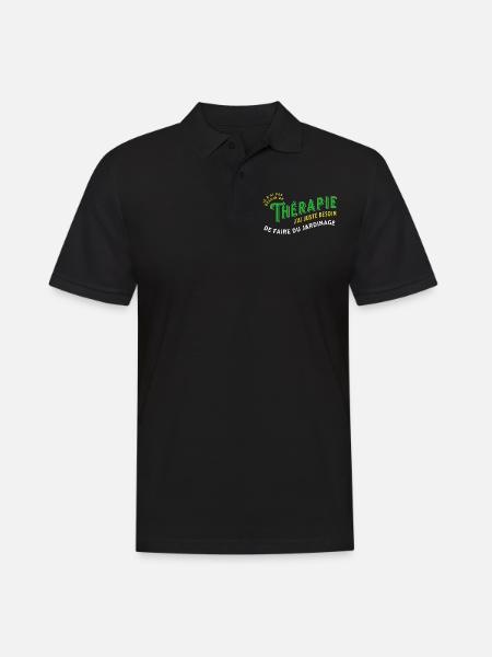 Jardinier idée cadeau Jardin, Paysagiste Potager - Polo Homme - noir
