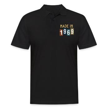 1969 Cadeau Pour Anniversaire année de naissance - Polo Homme - noir - Devant - Kai (181cm)