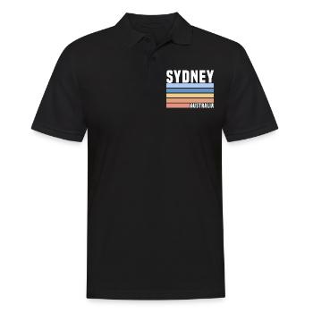 sydney australia - Männer Poloshirt - Schwarz - Vorne - Kai (181cm)