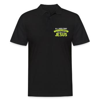 Jesus and Sandwich God Christ Christian - Men's Polo Shirt - black - Front - Kai (181cm)