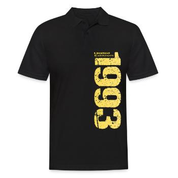 1993 Birthday Limited Edition Gold - Men's Polo Shirt - black - Front - Kai (181cm)