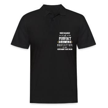 Lustige Bestatter Friedhof Bestattung Geschenke - Männer Poloshirt - Schwarz - Vorne - Kai (181cm)