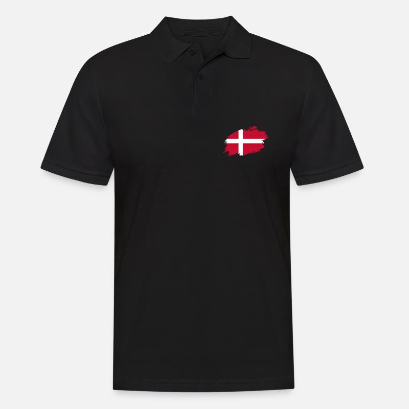 Danemark drapeau danois Drapeau - Polo Homme - noir