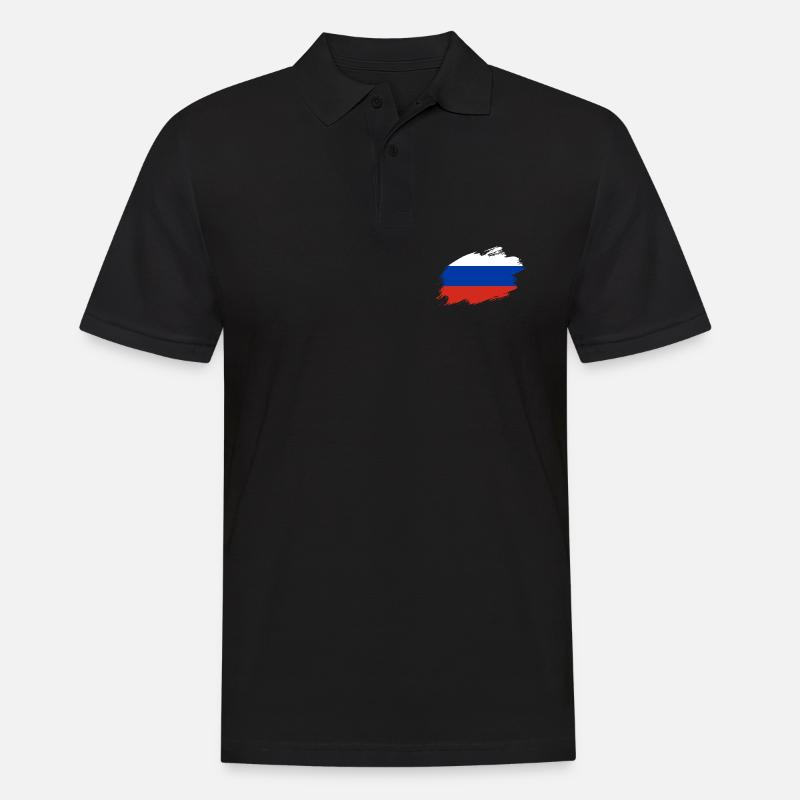 Drapeau de la Russie drapeau russe - Polo Homme - noir